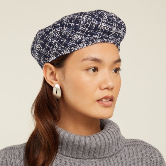 NWT Maison Michel/Chanel Inspired Tweed Beret - Picture 5 of 10